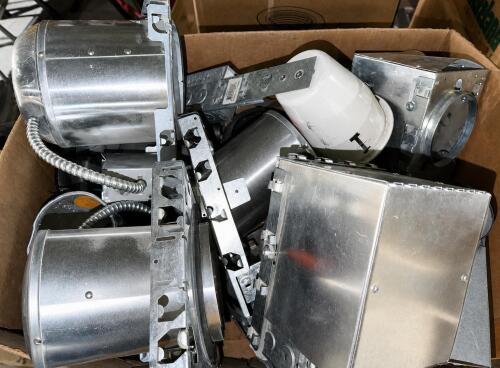 (1) ASSORTED LOT RECESSED CAN LIGHT HOUSINGS & JUNCTION BOXES