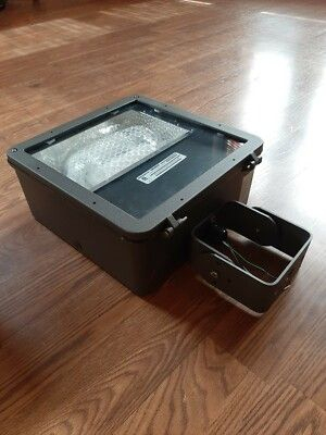 LUMAPRO DELUXE 12" X 12" INDUCTION FLOODLIGHT WITH ENCLOSED METAL HOUSING AND INTEGRATED LAMP ASSEMBLY.