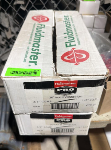 (2) BOXES OF 20 INCH BRAIDED STAINLESS STEEL FAUCET CONNECTORS