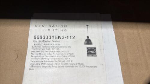 (1) 1-LIGHT PENDANT &ndash; MIDNIGHT BLACK