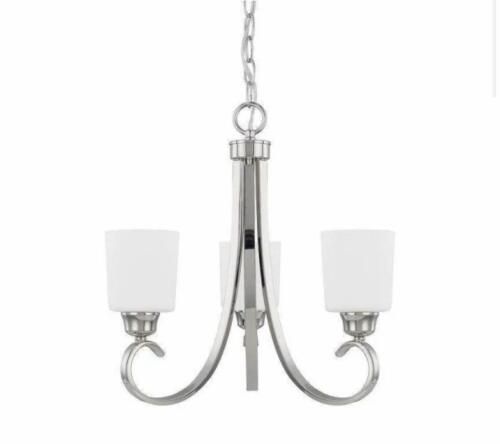 (1) 3-LIGHT CHANDELIER &ndash; POLISHED NICKEL