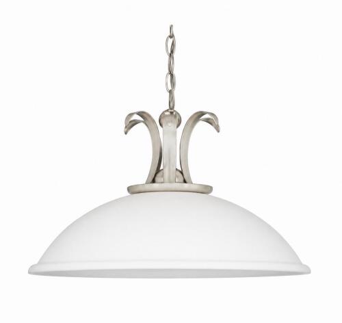 (1) LIGHT PENDANT FIXTURE &ndash; TEXTURED WHITE PATINA FINISH &ndash; 150W