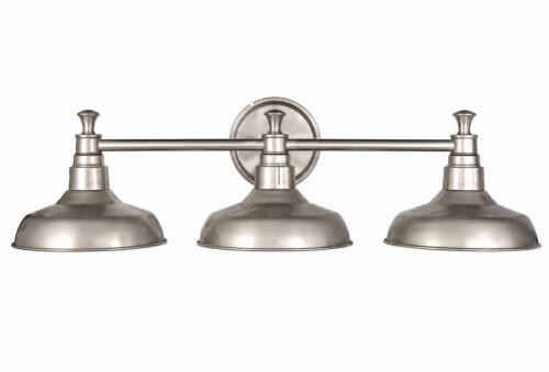 (1) COLLECTION 3-LIGHT VANITY LIGHT &ndash; SATIN NICKEL FINISH