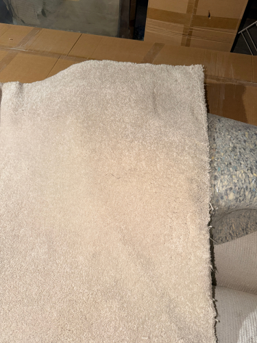 (3)ROLLS OF 60 LB. BEIGE COMMERCIAL CARPET WITH LOW-PILE TEXTURED SURFACE AND WOVEN BACKING.