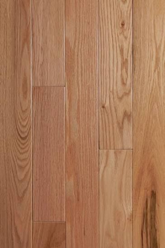 (12) BOXES OF NATURAL RED OAK HARDWOOD FLOORING WITH TONGUE-AND-GROOVE PLANK CONSTRUCTION AND NATURAL WOOD FINISH.