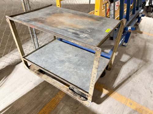 TWO TIER METAL UTILITY CART.