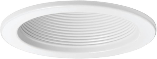 (2) BOXES OF 4-INCH FULL BLACK BAFFLE RECESSED LIGHTING TRIMS WITH WHITE OUTER FLANGES AND BLACK RIBBED BAFFLE INTERIORS.