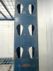 (2) 10' X 42" SECTIONS OF HEAVY-DUTY STEEL INDUSTRIAL SHELVING WITH THREE WIRE DECK LEVELS PER SECTION. INCLUDES STEEL UPRIGHTS, HORIZONTAL BEAMS, CROSS BRACING, AND REMOVABLE WIRE DECKING. - 6
