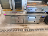 ATOSA 72" FOUR-DRAWER REFRIGERATED CHEF BASE WITH STAINLESS STEEL EXTERIOR, HEAVY-DUTY TOP, FOUR PULL-OUT REFRIGERATED DRAWERS, REAR-MOUNTED WORKTOP SPLASH, DIGITAL TEMPERATURE CONTROL, AND SELF-CONTAINED REFRIGERATION SYSTEM. - 2