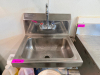 WALL MOUNTED STAINLESS HAND SINK.