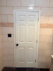 COMPLETE COMMERCIAL RESTROOM FIXTURE PACKAGE INCLUDING DOUBLE-SINK VANITY WITH SOLID SURFACE TOP, TWO INTEGRATED SINK BASINS, TWO FAUCETS, MIRROR, WALL-MOUNTED LIGHT FIXTURE, TWO WALL-MOUNTED URINALS, TWO TOILETS, TOILET/URINAL PARTITIONS, PAPER TOWEL DIS - 10