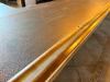 60'X 14' " U " SHAPED CUSTOM-BUILT U-SHAPED COMMERCIAL BAR WITH RUSTIC WOOD CONSTRUCTION, RAISED BAR TOP, LOWER WORK COUNTERS, EXTENSIVE BASE CABINETRY, DRAWERS, STORAGE COMPARTMENTS, DECORATIVE WOOD PANELS, HEAVY TIMBER POSTS, OVERHEAD WOOD BEAM/CANOPY S - 10