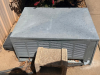 8' X 14' WALK-IN COOLER WITH INSULATED METAL PANEL CONSTRUCTION, HEAVY WOOD-FACED INSULATED ENTRY DOOR, CEILING-MOUNTED THREE-FAN EVAPORATOR, REFRIGERATION PIPING AND REMOTE OUTDOOR CONDENSING UNIT. INTERIOR INCLUDES WALL-MOUNTED BEVERAGE/DISPENSING LINES - 9