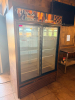 TRUE TWO-DOOR COMMERCIAL GLASS MERCHANDISER REFRIGERATOR WITH SLIDING GLASS DOORS, INTERIOR WIRE SHELVING, BOTTOM-MOUNTED REFRIGERATION SYSTEM AND ILLUMINATED WINE & CHEESE DISPLAY HEADER - 2
