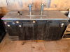 TRUE THREE-DOOR BACK BAR DRAFT BEER COOLER WITH STAINLESS STEEL TOP, TWO CHROME DRAFT TOWERS, FOUR TOTAL FAUCETS, INTEGRATED DRIP TRAY, BEER LINES, CO2 REGULATOR WITH DUAL GAUGES AND REFRIGERATED CABINET. - 2