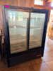 TRUE TWO-DOOR GLASS MERCHANDISER REFRIGERATOR WITH SLIDING GLASS DOORS, INTERIOR LIGHTING, ADJUSTABLE WIRE SHELVING AND BOTTOM-MOUNT REFRIGERATION SYSTEM. - 2