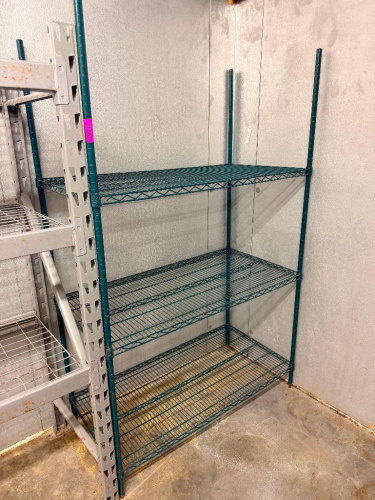 48" X 24" THREE TIER COATED WIRE SHELF.