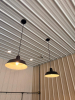 (2) INDUSTRIAL STYLE PENDANT LIGHT FIXTURES W/ SHADES.