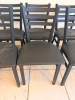 (8) METAL LADDER BACK CHAIRS W/ BLACK VINYL SEAT CUSHIONS - 3