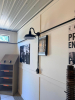 (10) BLACK INDUSTRIAL-STYLE WALL-MOUNT LIGHT FIXTURE WITH ROUND METAL SHADE, CURVED GOOSENECK ARM, WALL-MOUNT BRACKET - 2