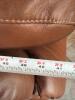 (1) BROWN LEATHER OVERSIZED ARMCHAIR - 5