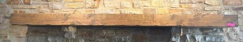 (1) SOLID WOOD RUSTIC FIREPLACE MANTEL BEAM