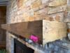 (1) SOLID WOOD RUSTIC FIREPLACE MANTEL BEAM - 2