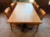 (1) WOOD DINING TABLE WITH 8 MATCHING CHAIRS - 2