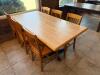 (1) WOOD DINING TABLE WITH 8 MATCHING CHAIRS - 3