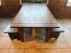 (1) RUSTIC WOOD DINING TABLE WITH BENCHES - 3
