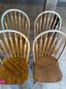 (4) WOOD WINDSOR-STYLE BAR CHAIRS - 2