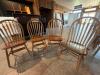 (4) WOOD WINDSOR-STYLE BAR CHAIRS - 3