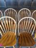 (4) WOOD WINDSOR-STYLE BAR CHAIRS