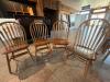 (4) WOOD WINDSOR-STYLE BAR CHAIRS - 3
