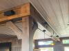 (2) DOUBLE-LIGHT WALL SCONCES WITH AMBER GLASS SHADES - 2