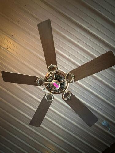 (4) 5-BLADE CEILING FANS WITH LIGHT FIXTURES