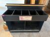 (1) WOOD DISPLAY CABINET WITH DIVIDED COMPARTMENTS
