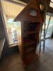 (1) WOOD DISPLAY SHELVING UNIT