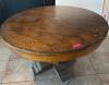 (1) ROUND WOOD PEDESTAL DINING TABLE