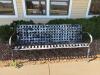 (1) BLACK METAL OUTDOOR BENCH