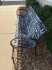 (1) BLACK METAL OUTDOOR BENCH - 2