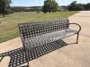 (1) BLACK METAL OUTDOOR BENCH