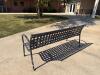 (1) BLACK METAL OUTDOOR BENCH - 3