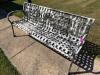 (1) BLACK METAL OUTDOOR BENCH