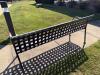 (1) BLACK METAL OUTDOOR BENCH - 3