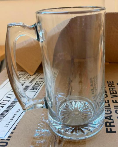 (12) GLASS SPORT BEER MUGS