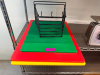 (3) ASSORTED PLASTIC CUTTING BOARDS WITH BLACK HOLDER - 2