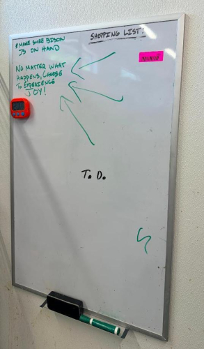 (1) WHITE DRY ERASE BOARD