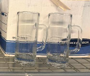 (20) GLASS BEER MUGS