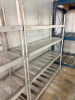 (2) 4 TIER ALUMINUM SHELVING UNITS - 4